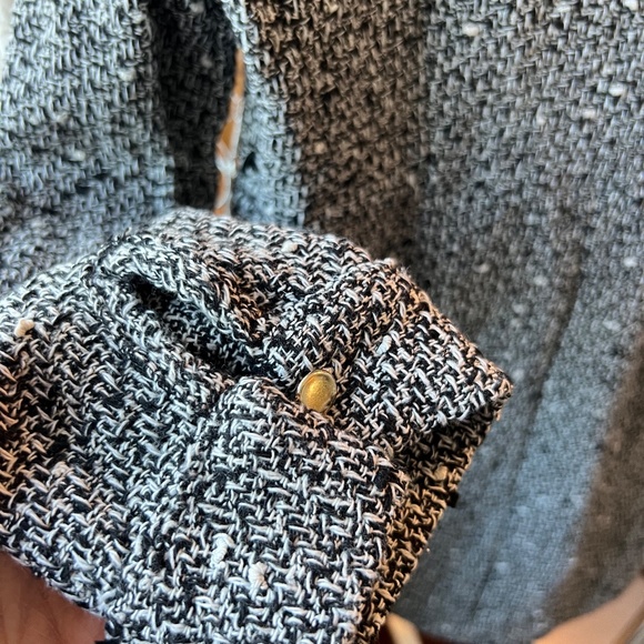 Zara Tweed Black & White dress with Cream Bodice - Picture 5 of 5